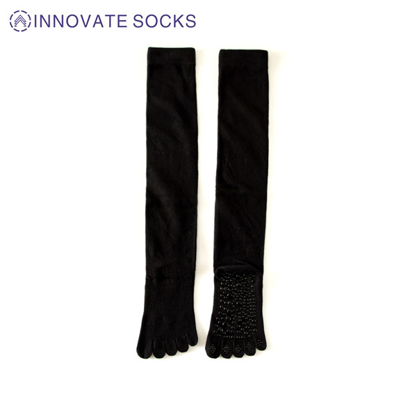 Long Sock Fingers Women Yoga 5 Toes Sports Anti Slip Five Toe Socks - 翻译中...